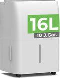 WoleixKlima Luftentfeuchter, 140 m, 39 dB, 16 L, Weiß, Entfeuchter elektrisch, Keller für Räume bis zu ³/40 m²