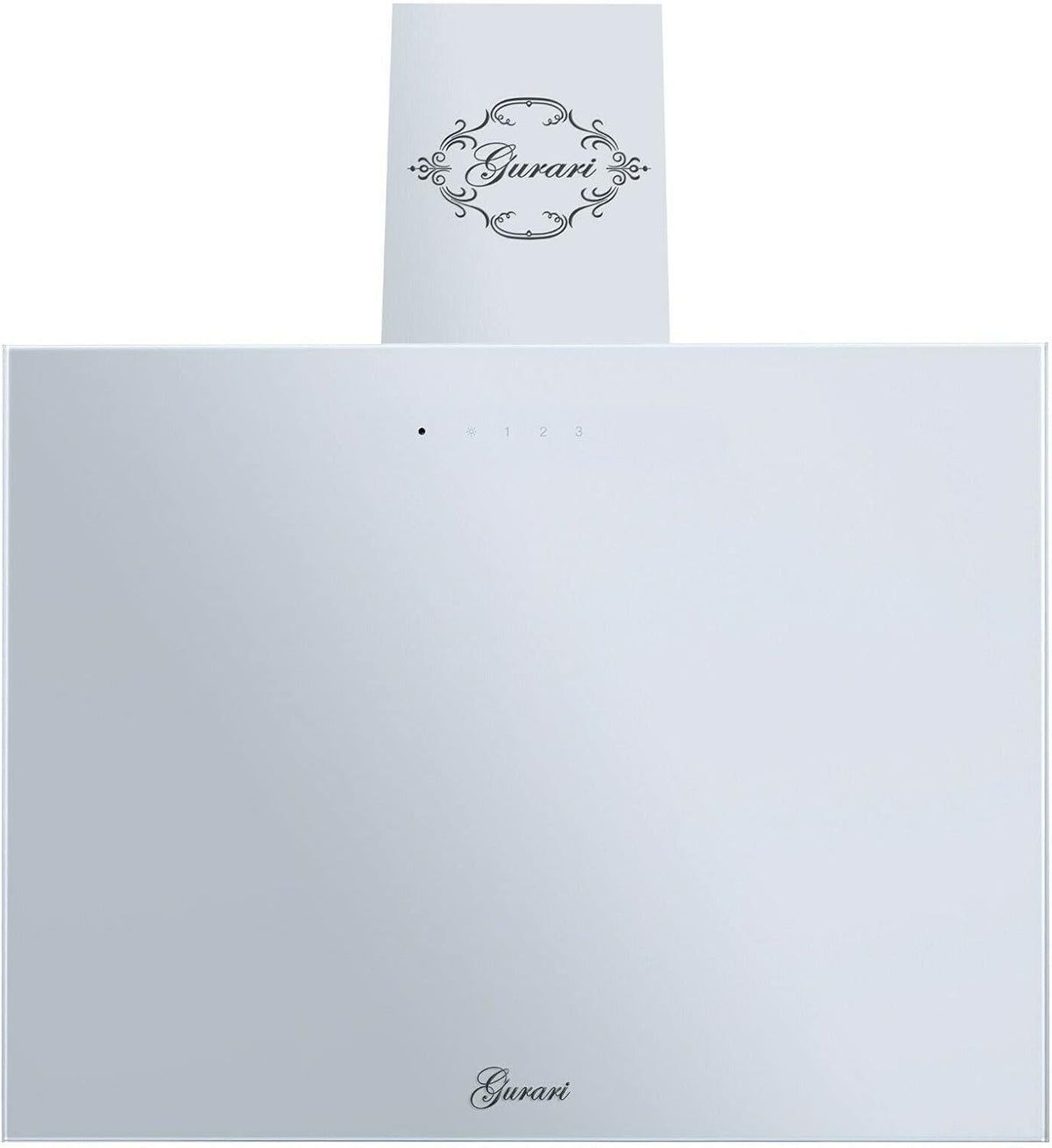 GURARI Dunstabzugshaube, 286 WH, 80 cm, Weiß, Kopffreihaube GCH 8 Prime kopffrei Glas
