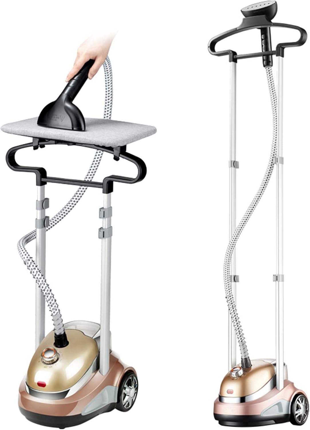 Kleiderdampfer Dampfglätter, 2000 W, 1,8 l, Schwarz, professionell für gewerbliches, tragbares Dampfbügeleisen für Zuhause