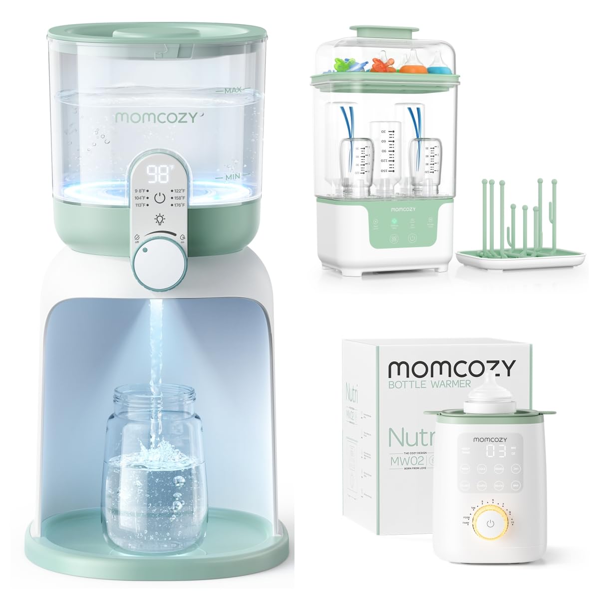 Momcozy Wäschetrockner, Schwarz, Flaschenzubereiter Baby mit Dual-Licht & Elektrischer