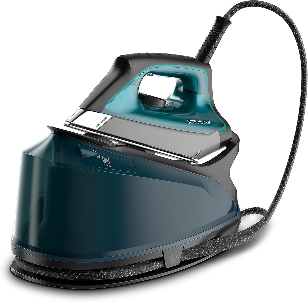 Rowenta Dampfbügelstationen, 6,2 Bar, 1,1 l, Blau/Schwarz, Compact Steam Pro Dampfbügelstation, Hochdruckdampf