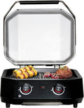 cozze Elektrogrill, 51 x 39 cm, 2100 W, 230 V, Schwarz, ® E-500 mit 2 Zonen, Grillfläche, Digitalthermometer, 2 Heizspiralen SS430
