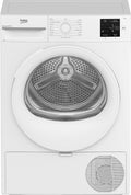 Beko Wäschetrockner, 8 kg, Weiß, BMTR38 W, mit Wärmepumpe, freistehend, digitales Display, Energieklasse D
