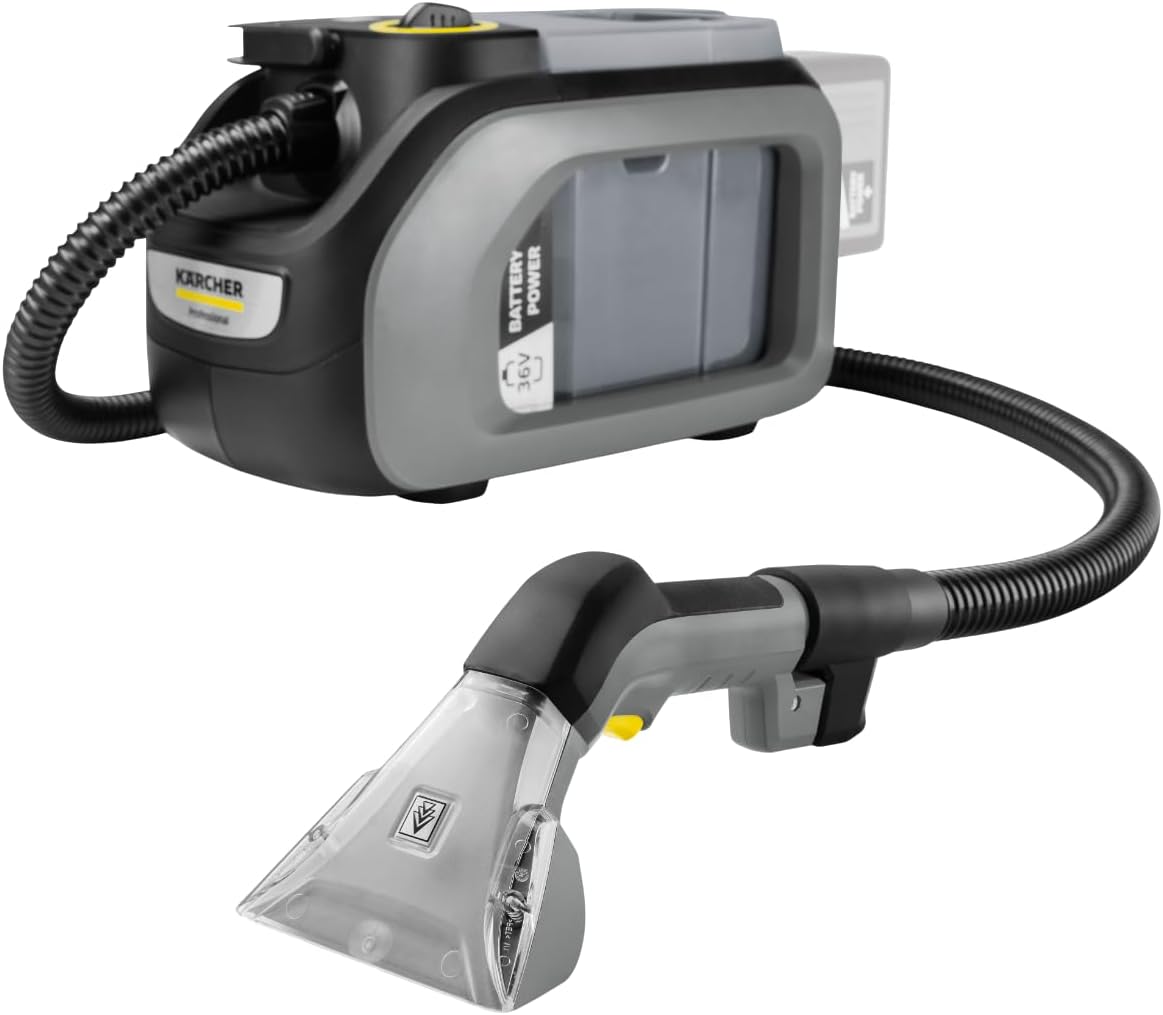 KÄRCHER Sofa, 7 l, Schwarz, Karcher Puzzi 2/1 Bp, kabelloser Sprühextraktion-Teppichreiniger, batteriebetrieben