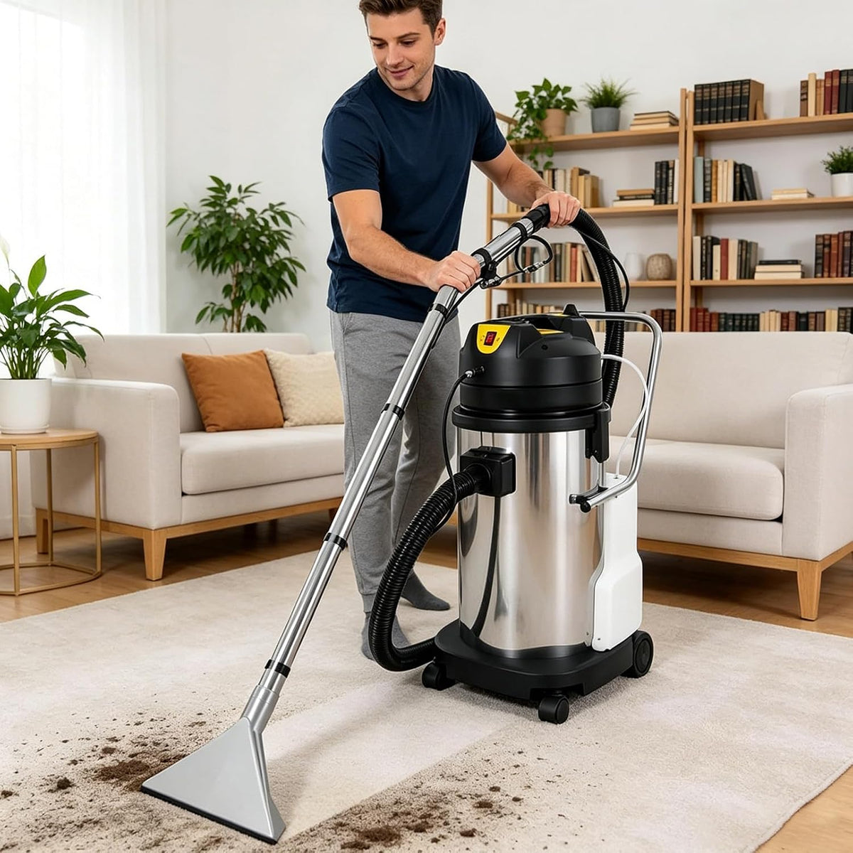 Sofa Naturalpowev, 80 L, Schwarz, Teppichreinigungsmaschine mit Sprüh- und Saugfunktion
