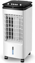 Mobiles Klimagerät, Stille Operation, Weiß, Tragbarer Verdunstungskühler mit Dual-Wasser-Tanks, leiser Nebelventilator für Schlafzimmer