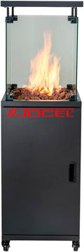 Jocel Heizstrahler, 13000 W, Schwarz, JAT014108 Terrassenheizer Heizpilz, Leistung 5000-, G30 Butan und G31 Propangas