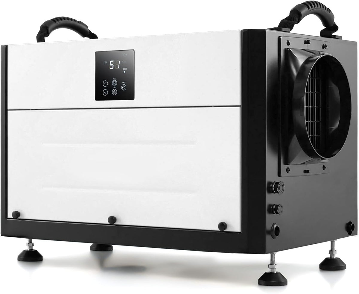 GOPLUS Luftentfeuchter, 73 L, Weiß, 27- /Tag, Bautrockner mit 3 Modi & 24H Timer, freistehend & hängend, Industrie Trocknungsgerät mit Ablaufschlauch