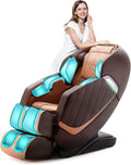 HealthRelife Massagestühle & Sitzauflagen, 135 cm, Braun, 3D Massagesessel mit 24 Luftkissen SL-Schiene, 6 Programme