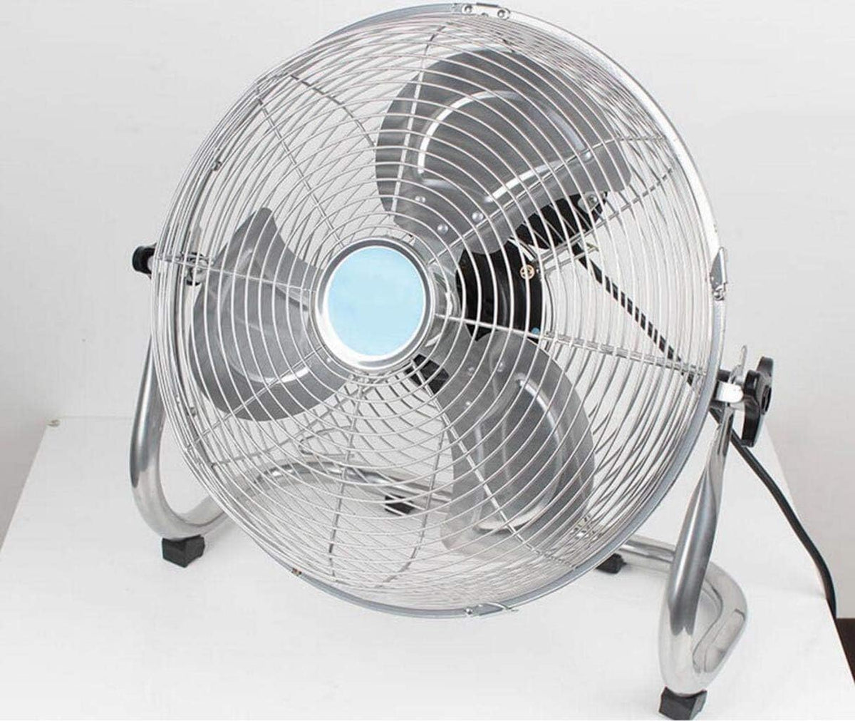 Industrieller Bodengebläse, 30,5 cm, Weiß, Bodenventilator, verstellbarer Luftzirkulator, 4 Geschwindigkeitsstufen für Fitnessstudio