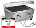 BURNHARD Gasgrill, Silber, ® Camping JONES Edelstahl Klappgrill mit Deckel 2-Brenner