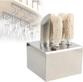 Gläserreinigungsmaschine, 1375 W, Edelstahl 304, Mikrofaser, Silber, Elektrischer Weinglaspolierer aus Edelstahl mit 3/5/8
