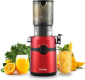 Fretta Mastizier-Entsafter mit einer Schnecke, 108 mm, 200 W, 1 L, Schwarz, Entsafter Slow Juicer mit XL Öffnung& Kapazität