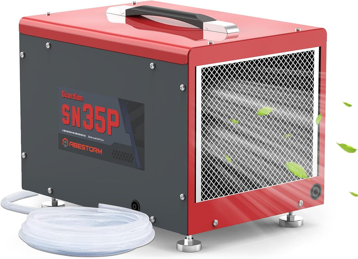 Abestorm Luftentfeuchter, 1.000 m, Rot, Guardian SN35P 70 PPD Energy Star Crawl Space mit Pumpe, automatische Abtauung