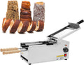 ERSINIAN Backofen, Schwarz/Silber, Eistüten- und Baumkuchenrollen-Maker, 2-Stationen-, 1500-W-Toastofen für hausgemachte Baumkuchen und Brötchen