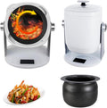 YXYLJOZ Multikocher, 2400 W, 6 L, Metall + ABS., Grau, Intelligente automatische Kochmaschine, 10 Stufen Feuerkraft